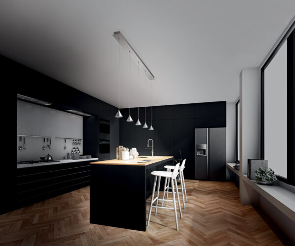 3d-rendering-black-modern-dining-bar-in-kitchen