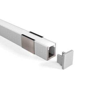 Profilo nero in alluminio universale 2MT