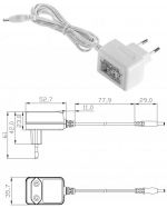 Alimentatore bianco 6W 24V